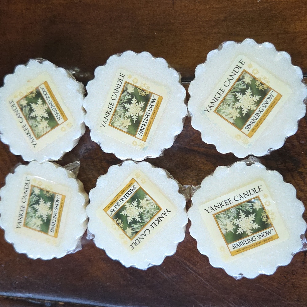 6 Yankee Candle Tarts SPARKLING SNOW NEW 0.8 oz each